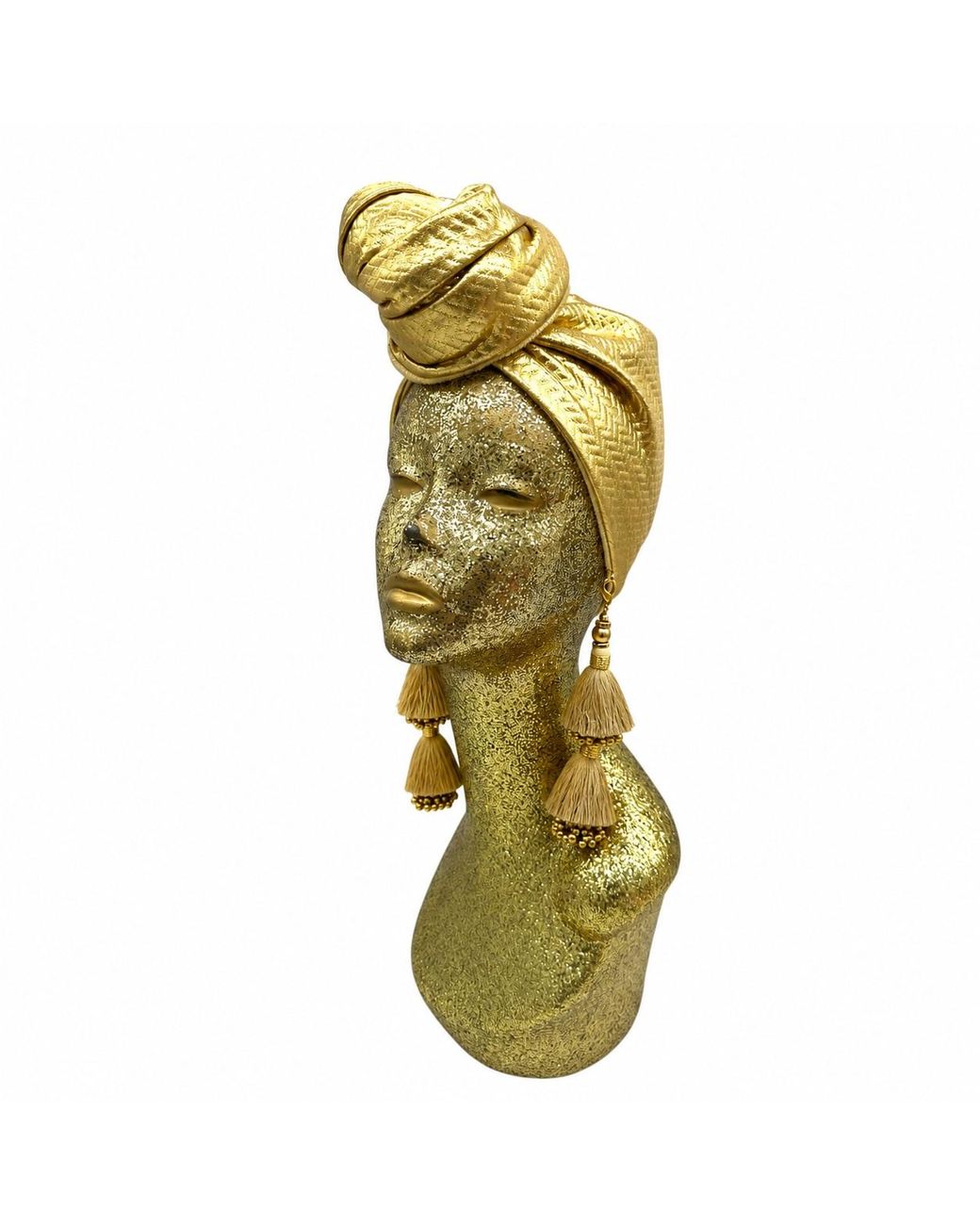 Julia Clancey Metallic Zia & Ivory Didi Dorado Turban