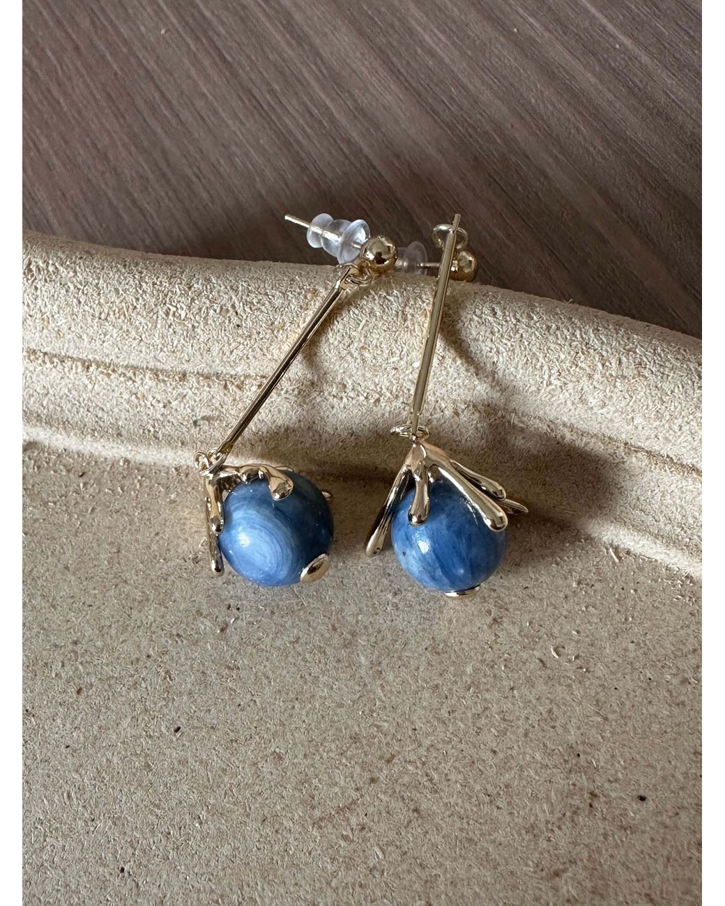 Heartfelt Layers Blue Impression Sunrise Drop Earrings