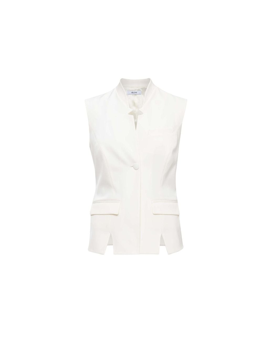Sélone White Lora Tailored Vest