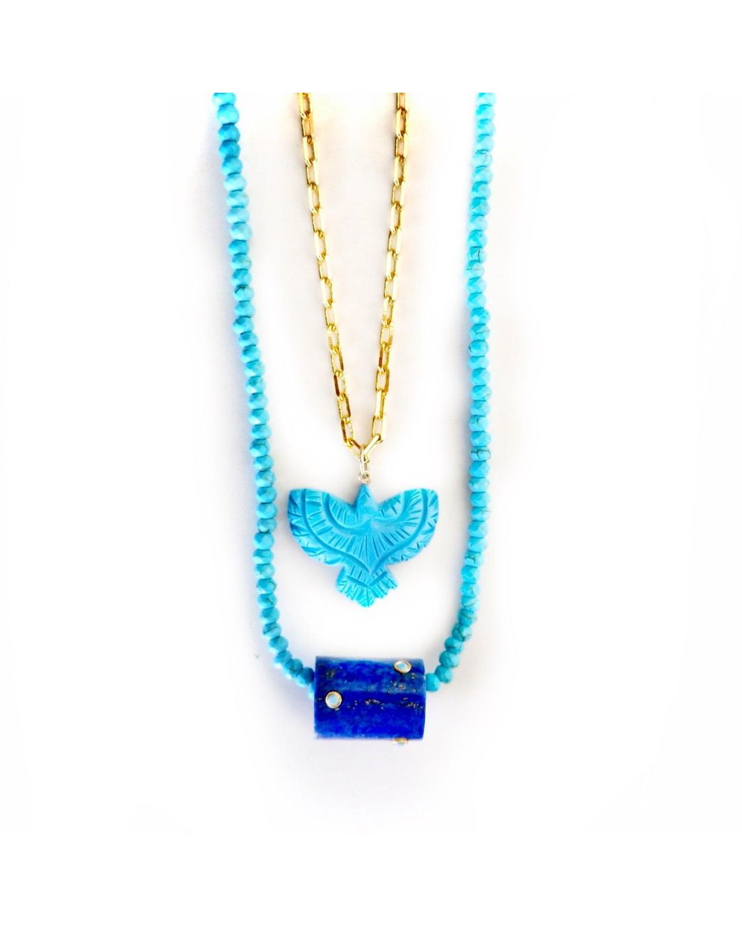 Persia Dona Jewelry Blue X Lapis Necklace