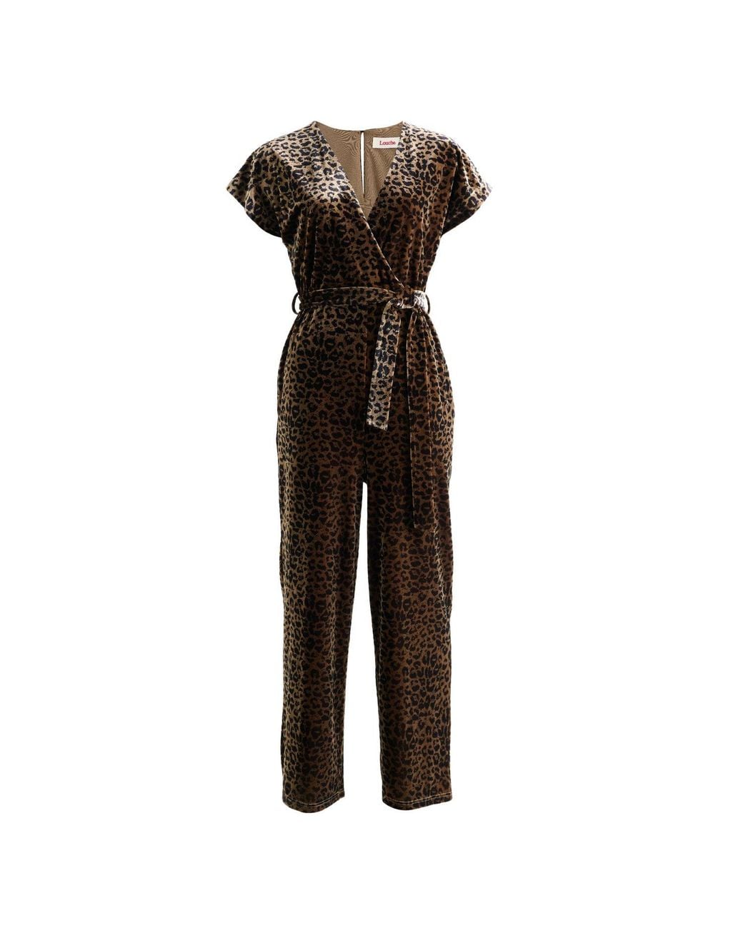 Louche Black Neutrals Tiffany Velvet Roar Jumpsuit