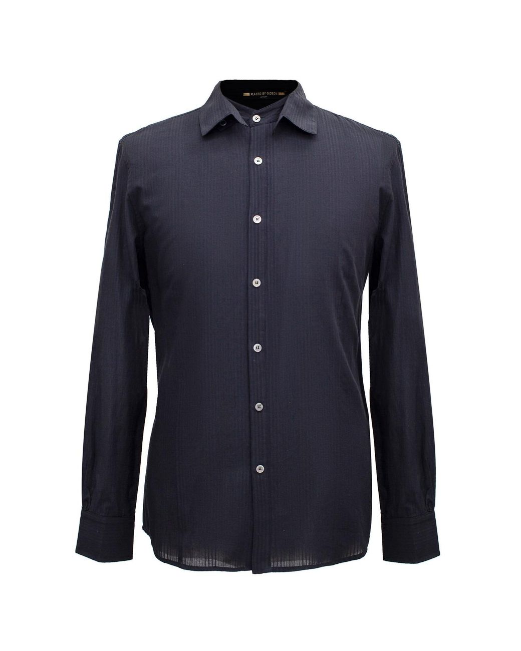 Smart and Joy Blue Long-Sleeved Shirt With Double And Removable Collar for men