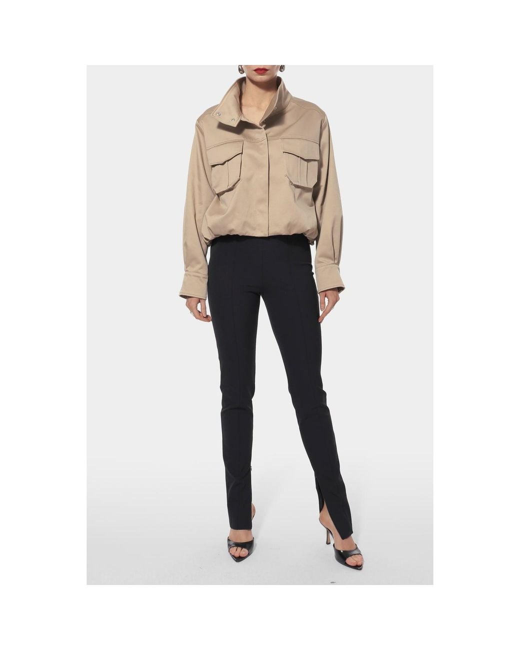 Aggi AGGI by HALEWSKI Neutrals Roza Misty Sand Jacket in Natural | Lyst UK