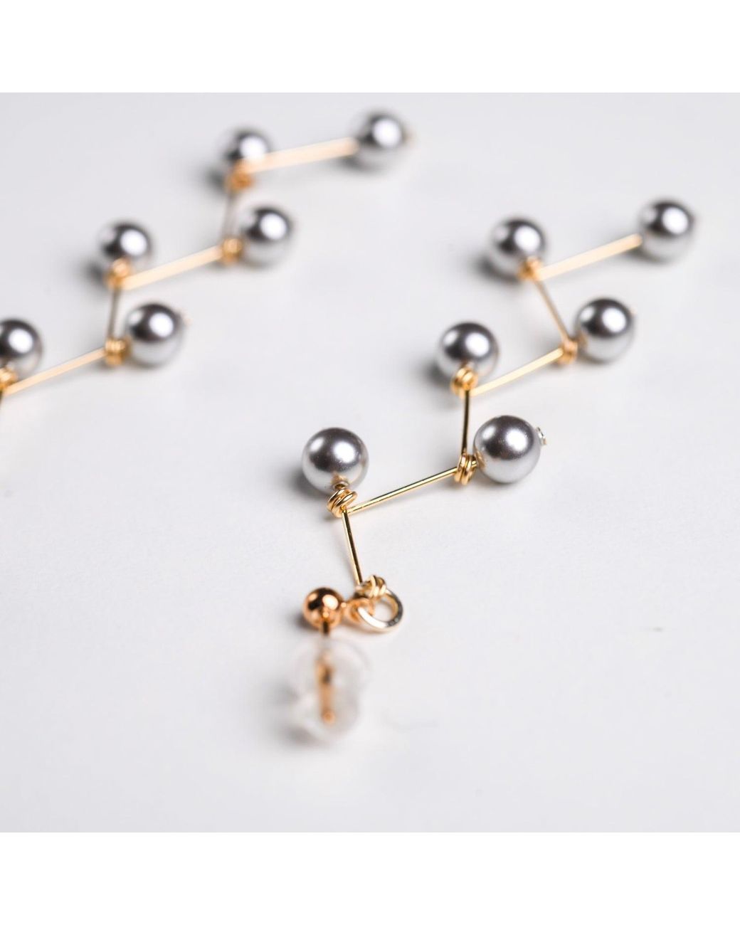 Heartfelt Layers White Tree Branch Chandelier Earrings