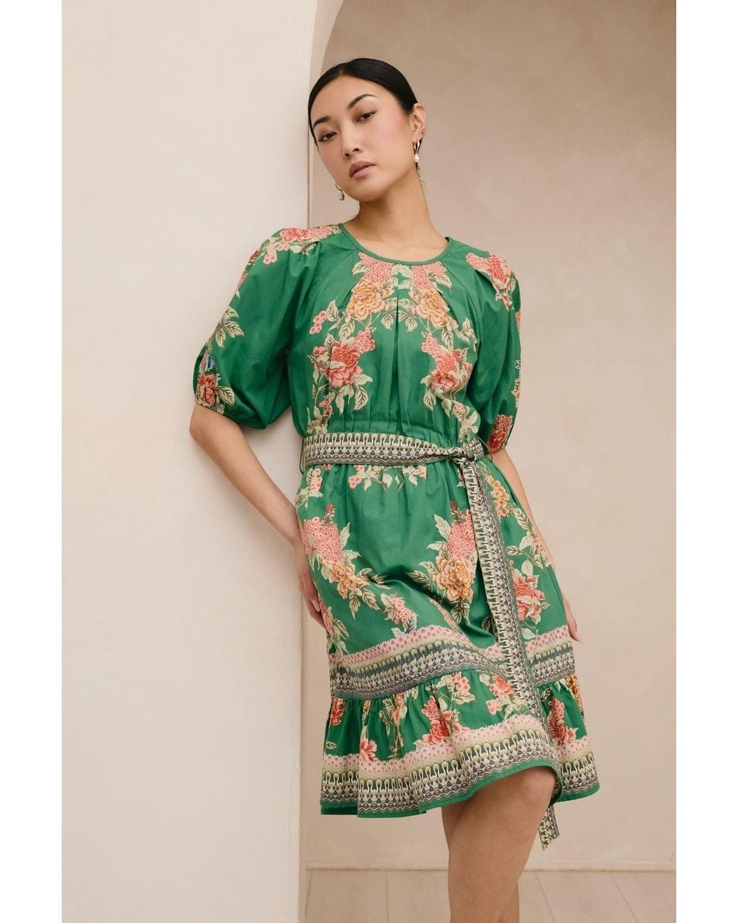 Raishma Green Petula Dress