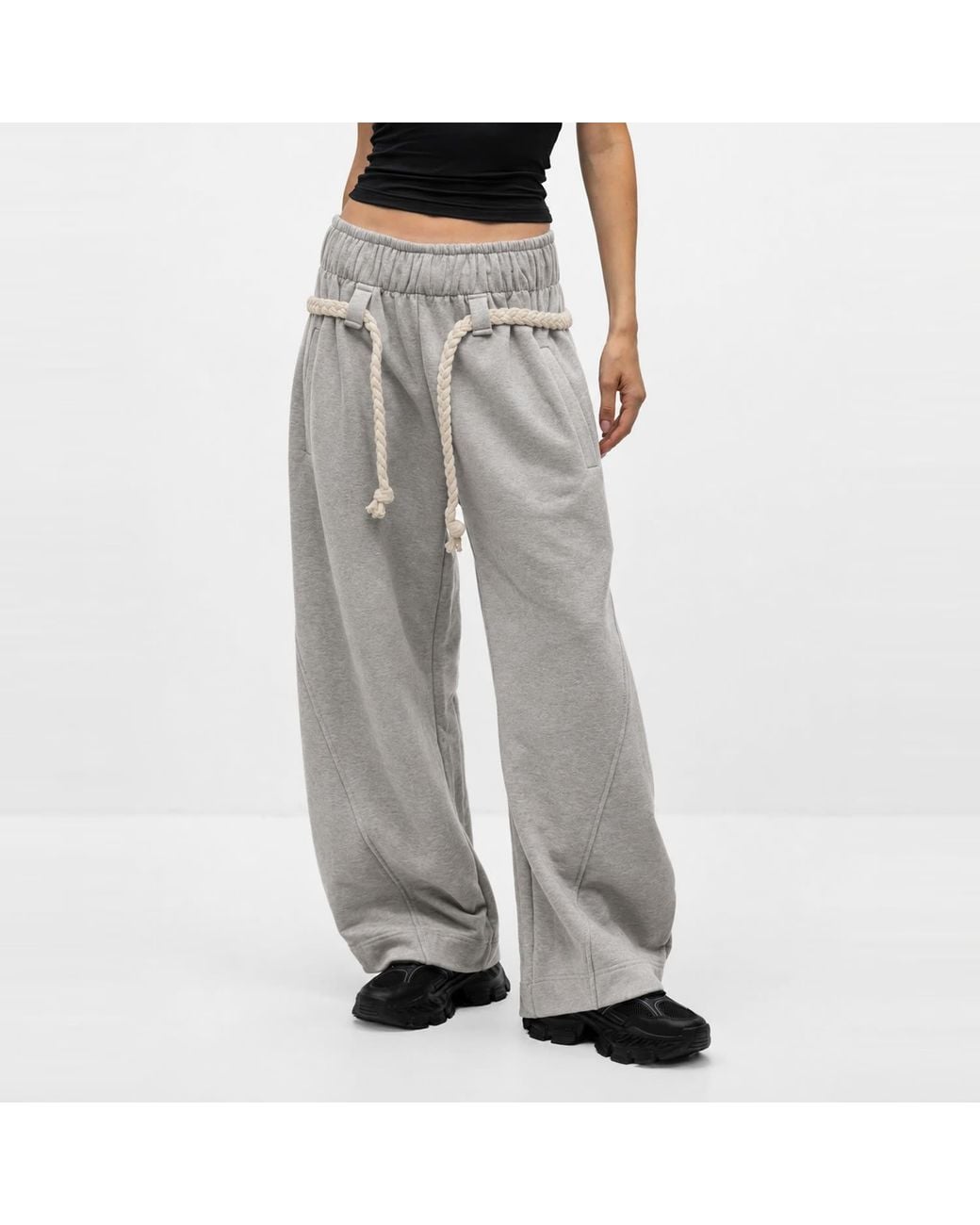 Mandragora Gray Relaxed Cotton Sweatpants Sento