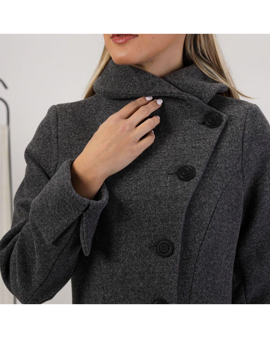 Nikka Place Black Wool Winter Princess Coat With Buttons