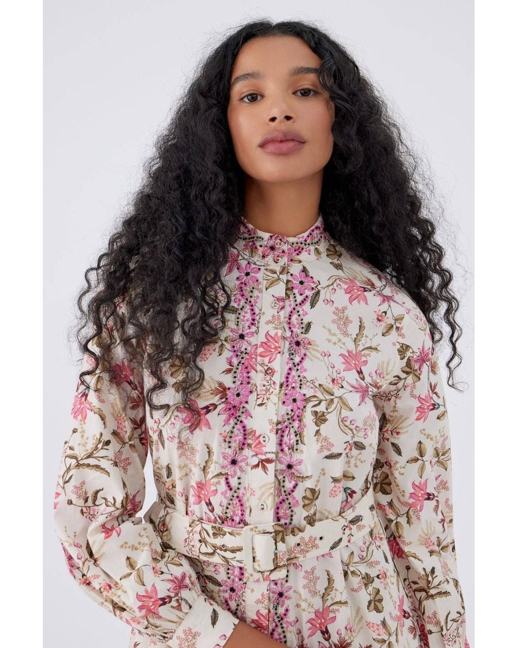 Raishma Pink Sierra Cream Dress