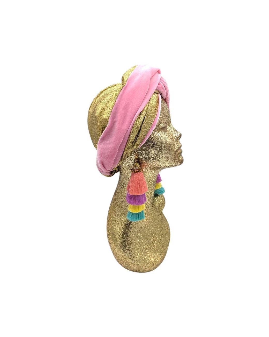 Julia Clancey Metallic Snazzy Fondant Swinglette Velour Turban