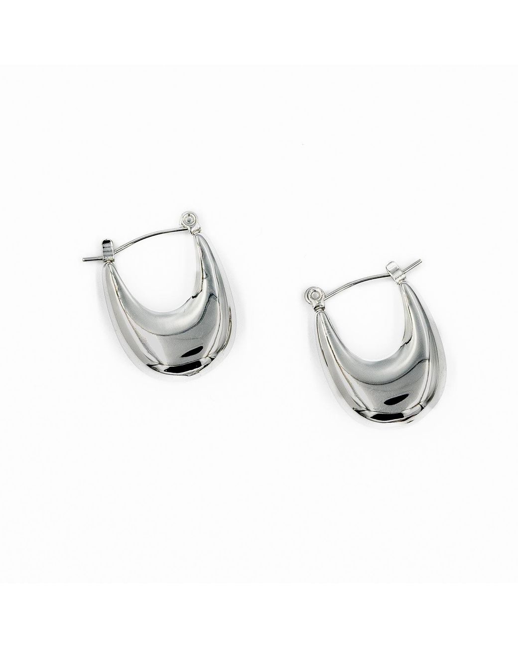 Superdivajewellery Metallic Curve Drop Earrings