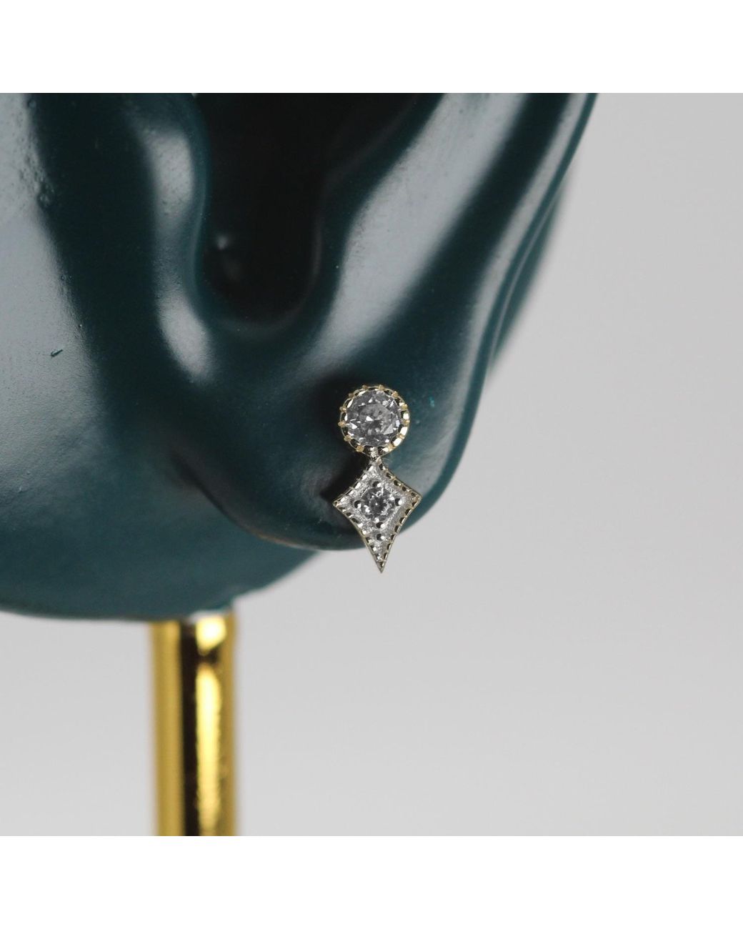 VicStoneNYC Fine Jewelry Metallic Antique Stud Earrings