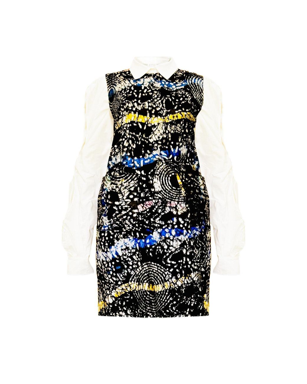 Chuks Collins Blue Ajah Collection – Printed A-Line Dress