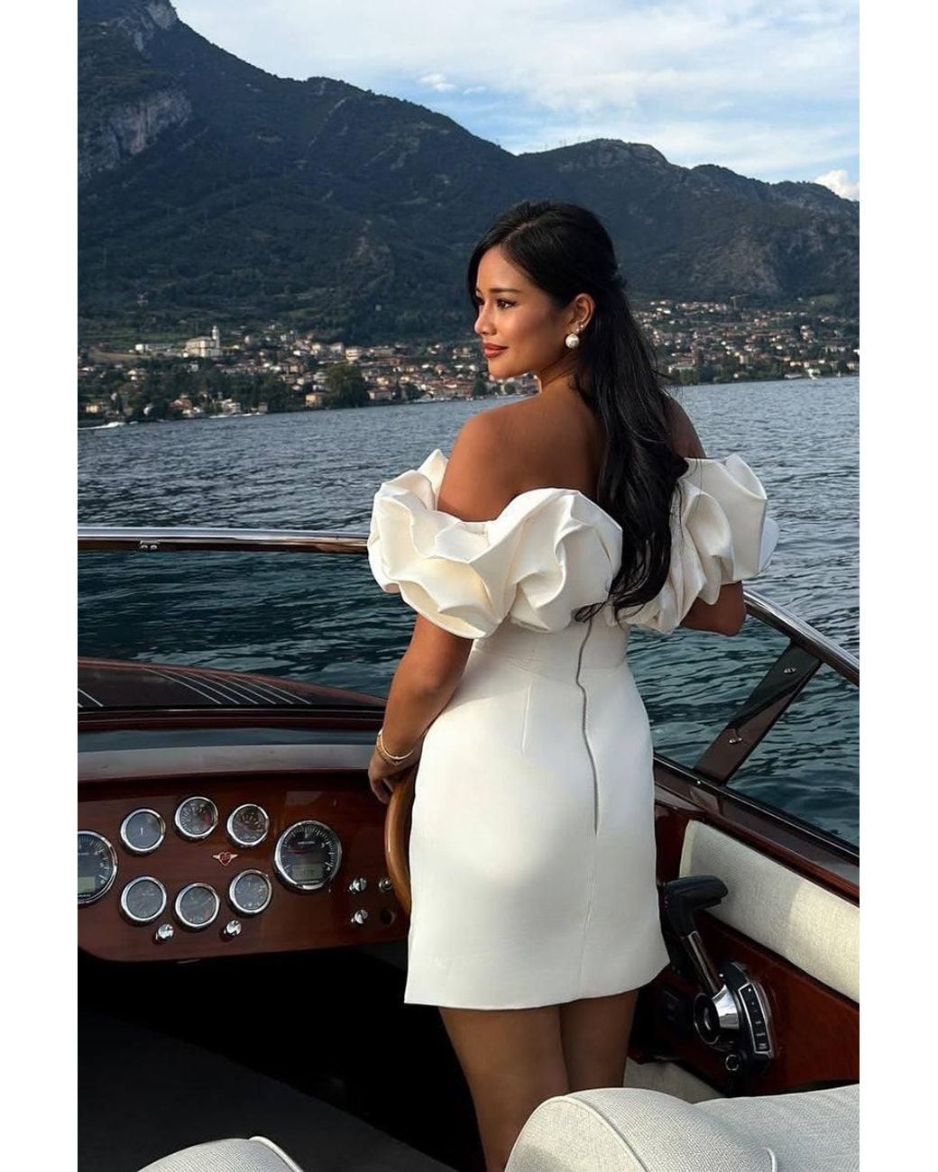 POST MERIDIEM White Milk Meringue Mini Dress