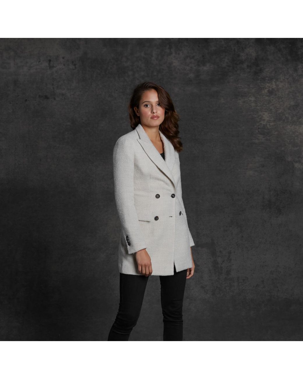 Vulto White Alpaca Silk Jacket