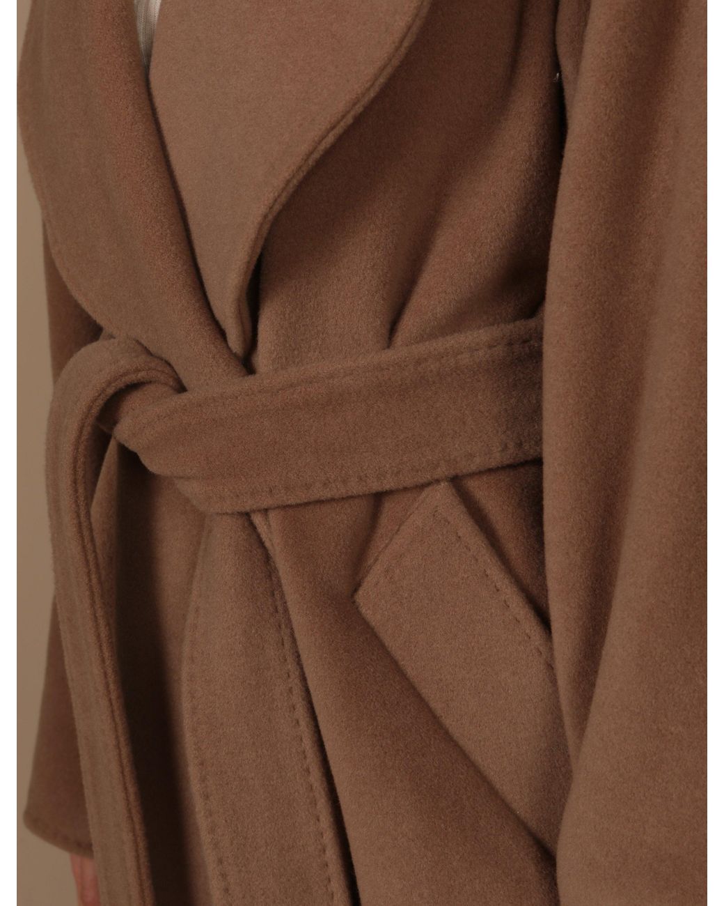 Santinni Brown 'Hepburn' 100% Italian Virgin Wool & Cashmere Coat