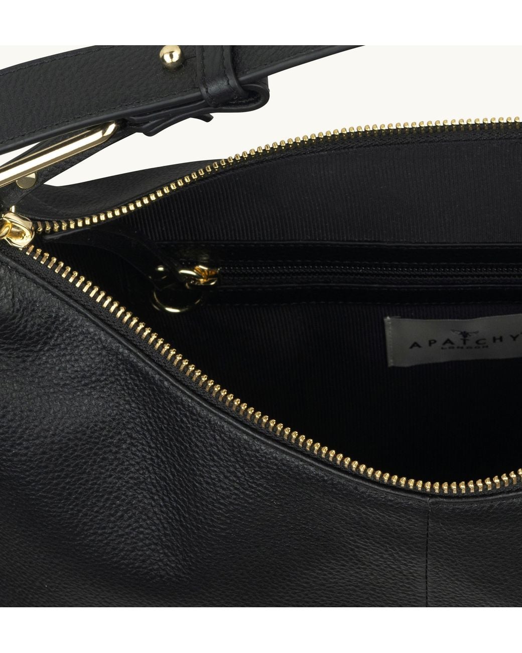 Apatchy London Black The Charlie Leather Bag