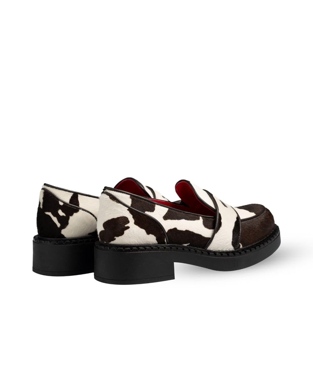 Rosamund Muir London Multicolor Neutrals Stratford Cow Print Calf Hair Loafers