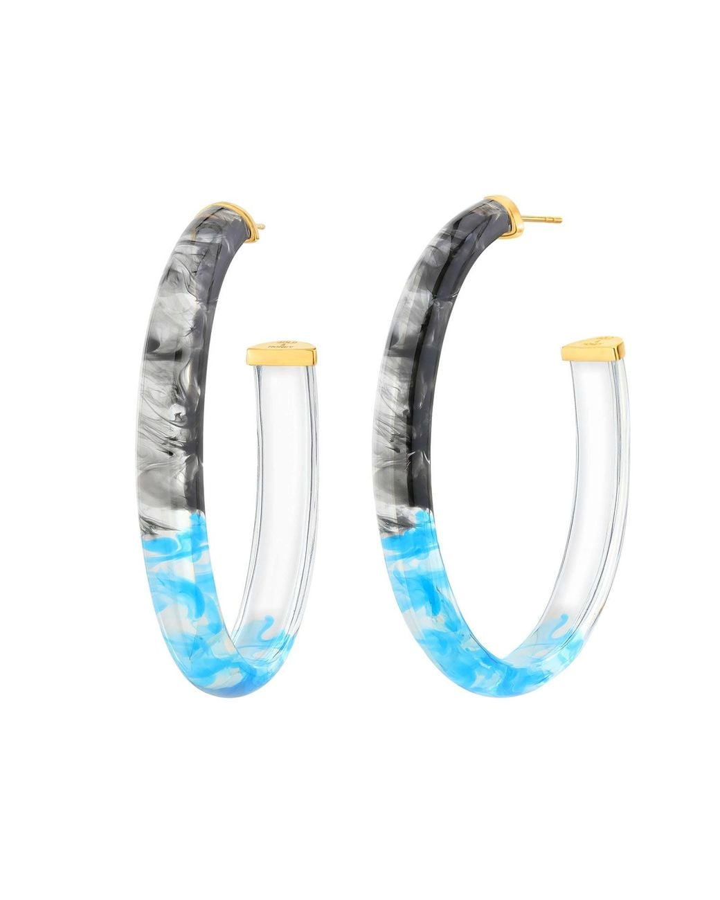 Gold & Honey Blue And Tie Dye Hoops