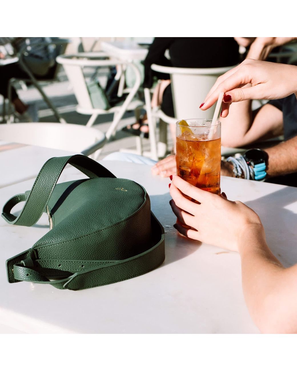 Fenella Smith Green Orla Crossbody Bag