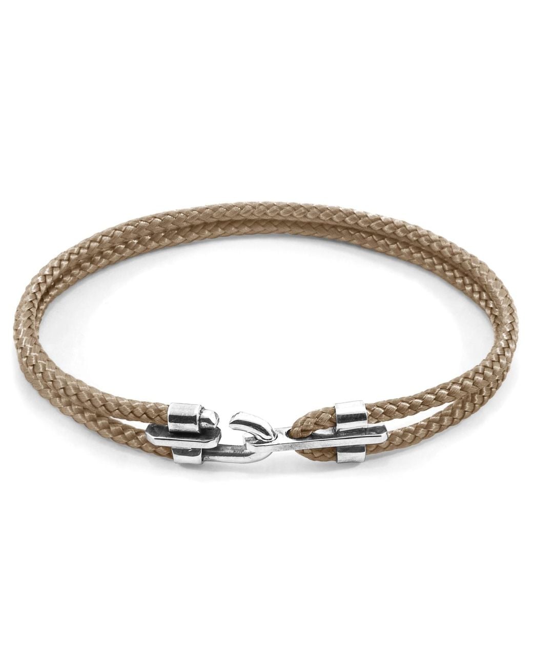 Anchor and Crew Metallic Sand Canterbury & Rope Bracelet for men
