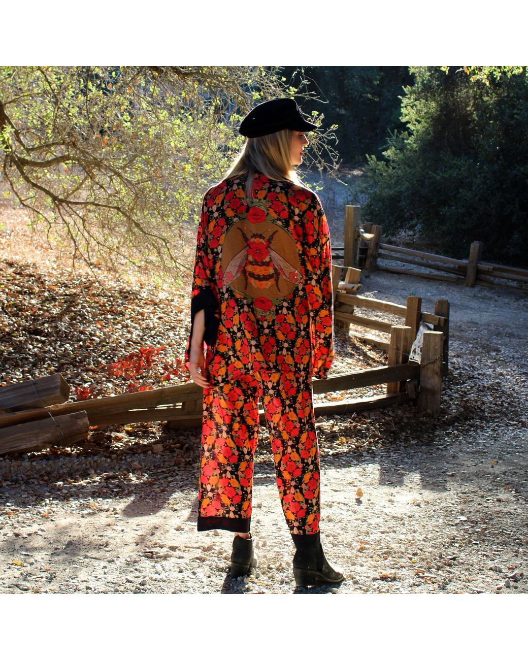 Henelle Red Night Bloom Jacket