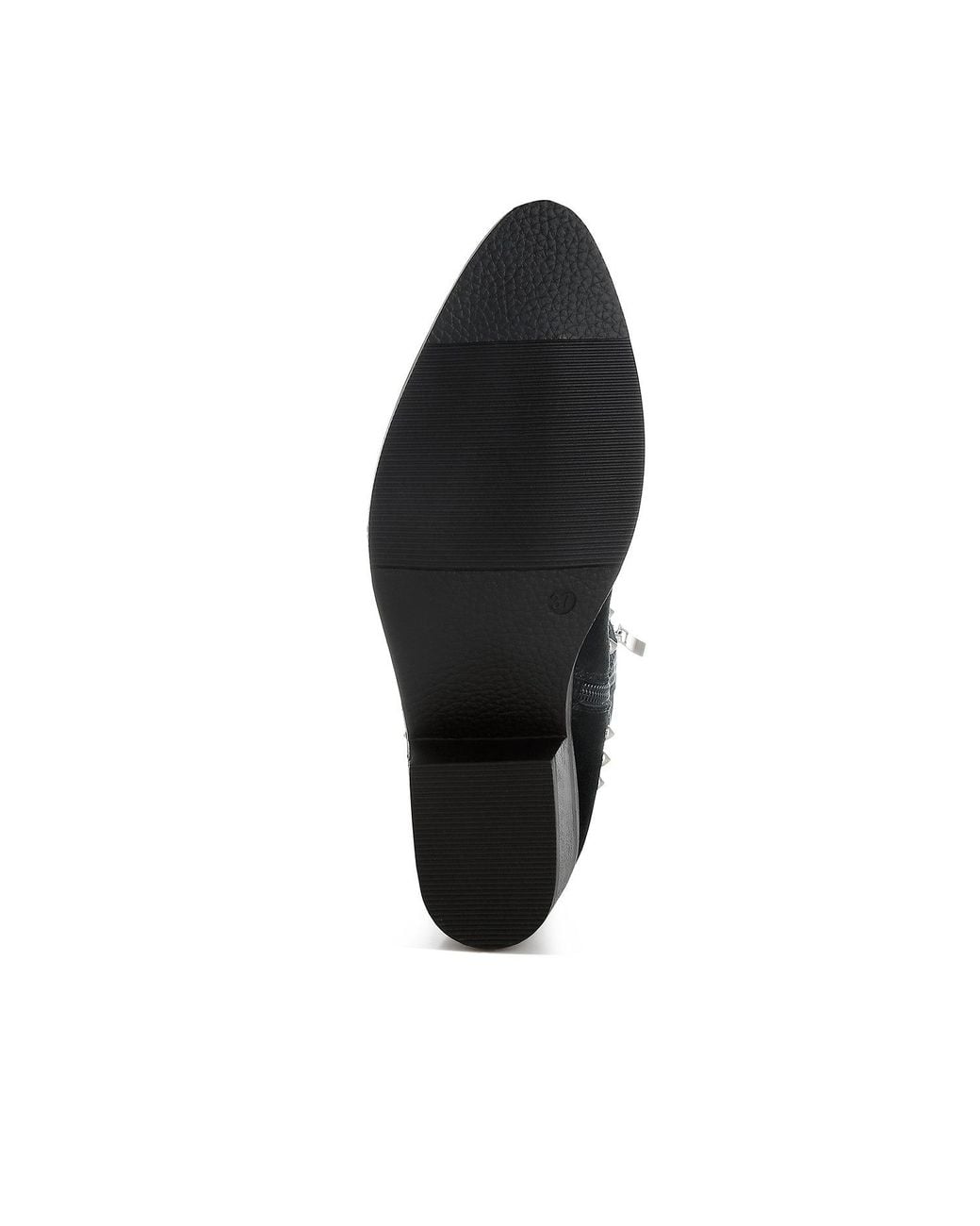 Rag & Co Black Hira Studs Embellished Cowboy Boots