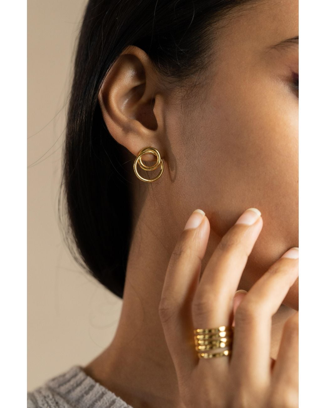 Zynnia Collective Metallic Circle Studs