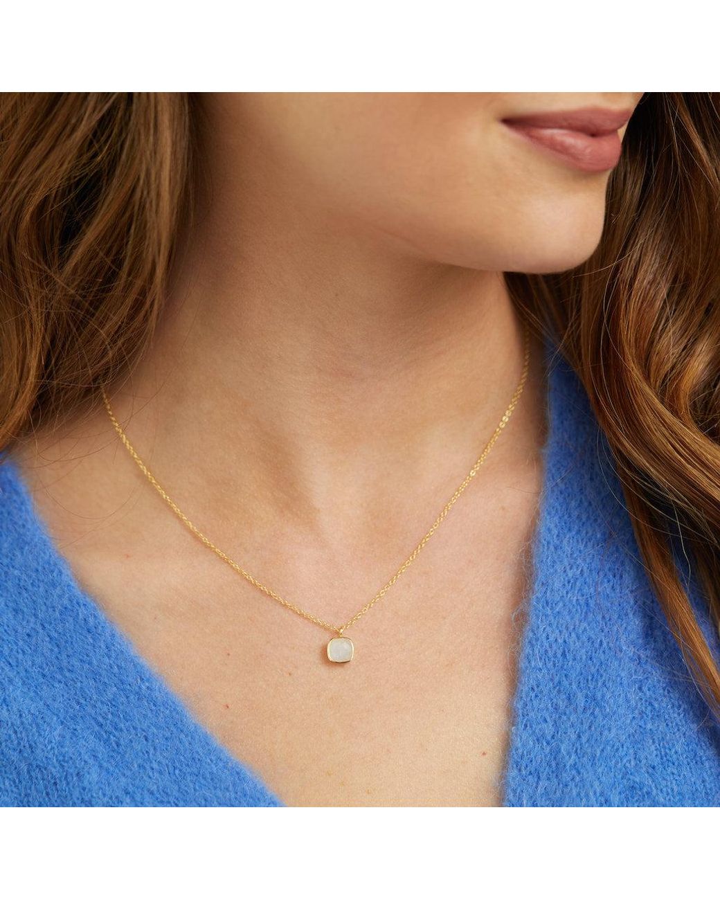 Auree Jewellery Metallic Brooklyn Moonstone & Vermeil Necklace