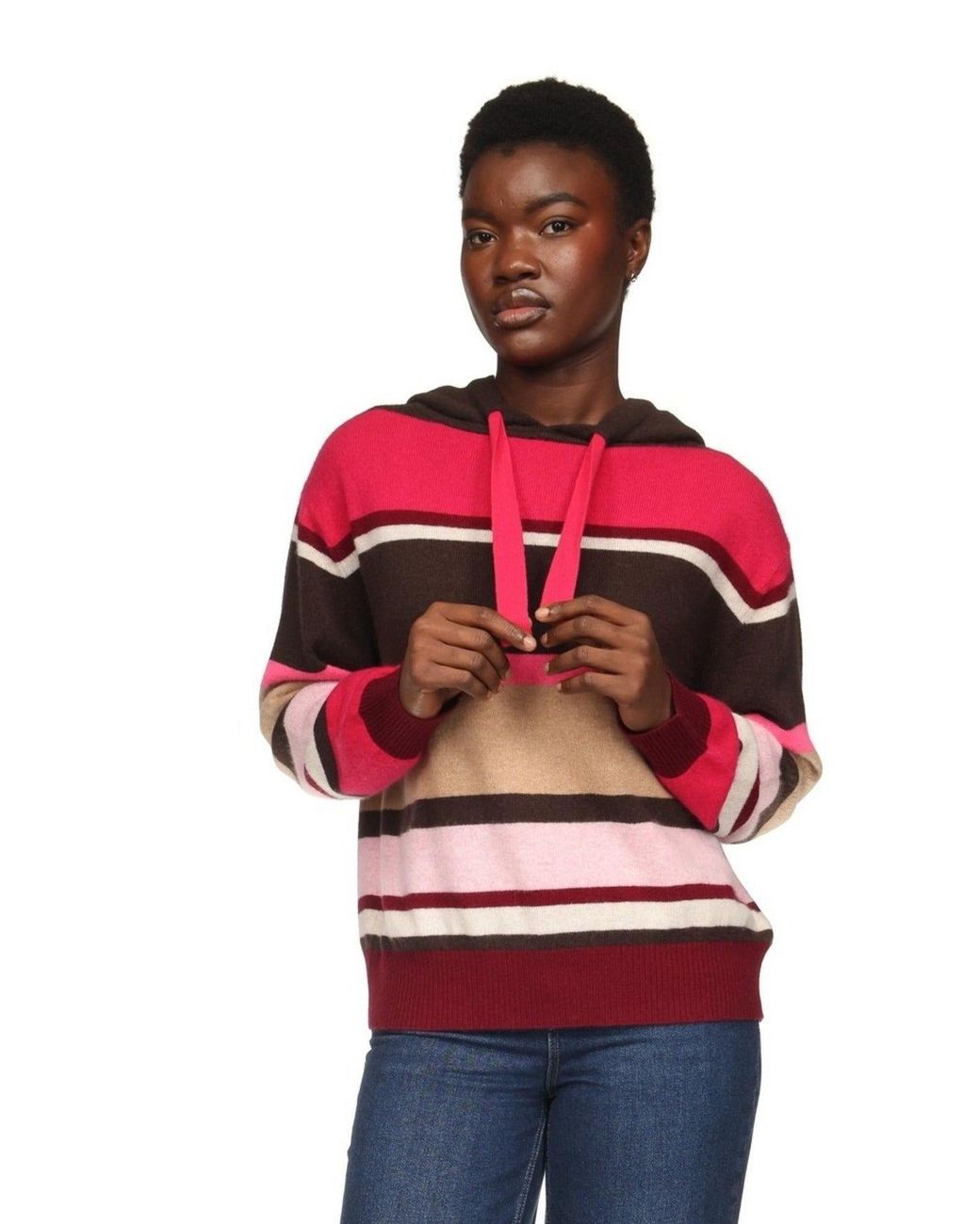 Brodie Cashmere Red Striped Hoodie