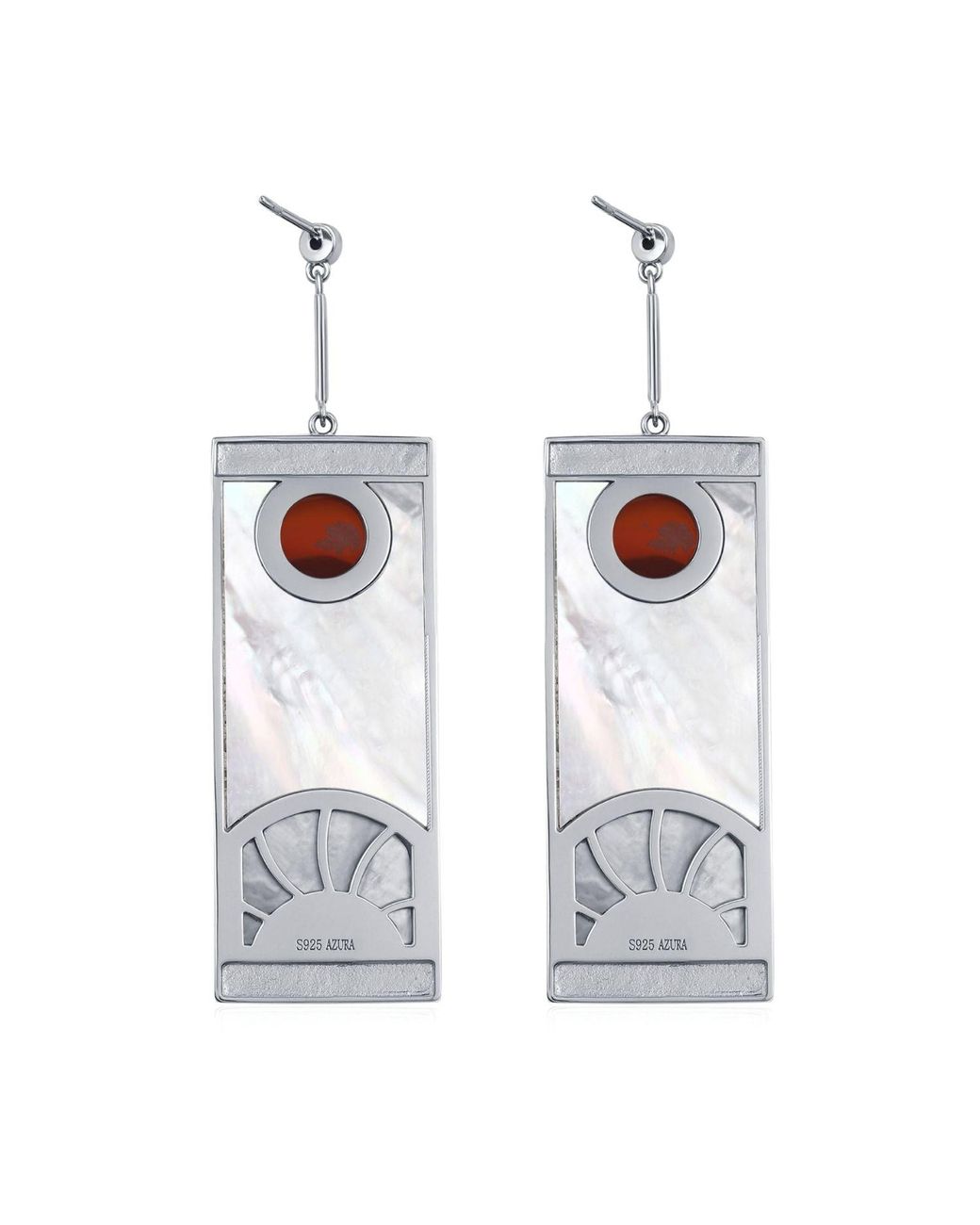 Azura Jewelry New York White Demon Slayer Hanafuda Earrings Vermeil