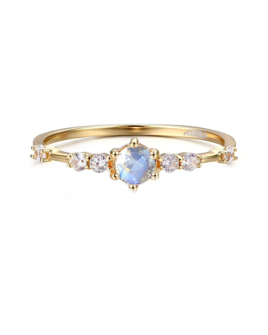 Azura Jewelry New York Metallic The Center Of The Universe Moonstone Ring Vermeil