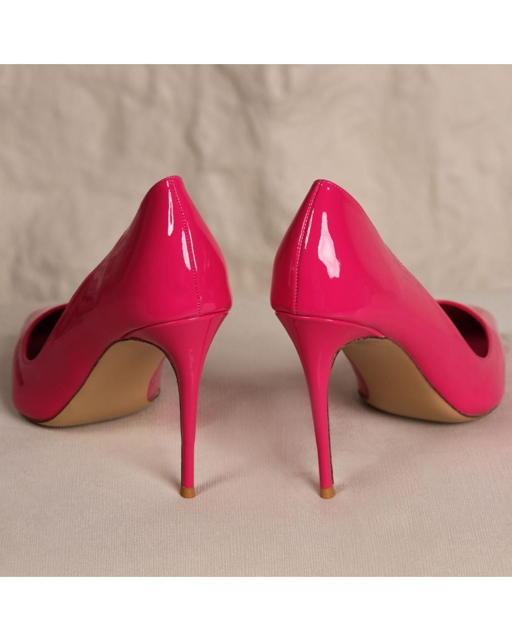 Subashini Heels Pink Fuchsia Mirror Stiletto Pumps