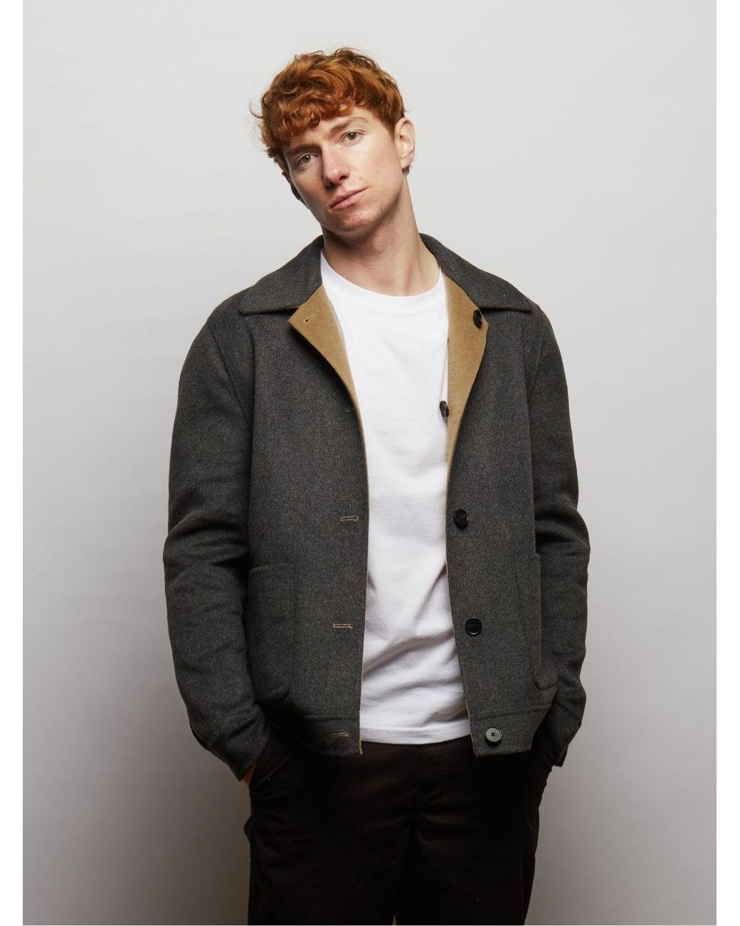 Guards London Green Irish Reversible Wool Blend Jacket for men