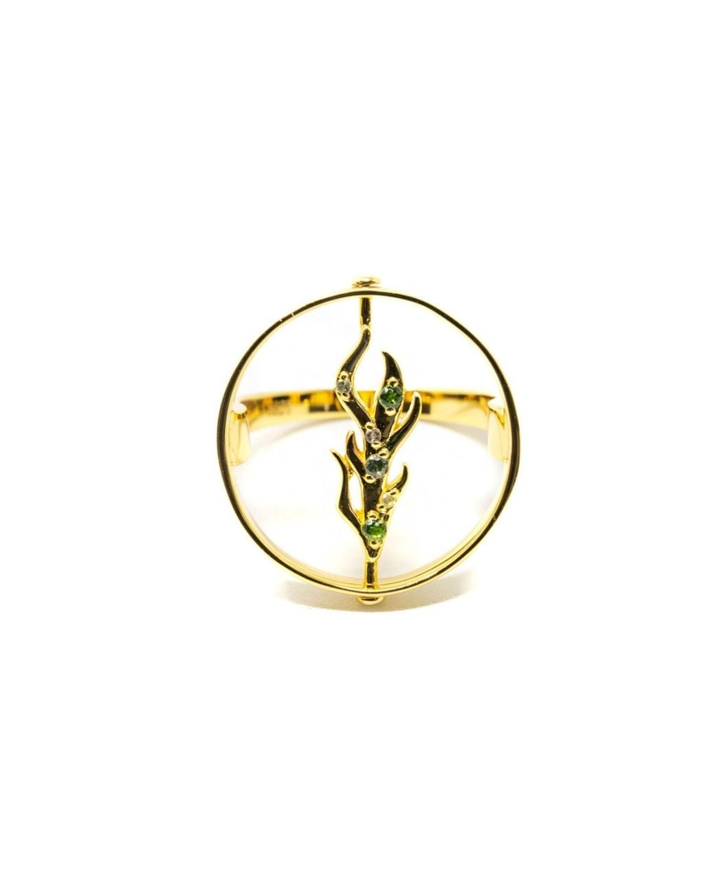 NASI SILVER Metallic Coral Ring- Earth Edition