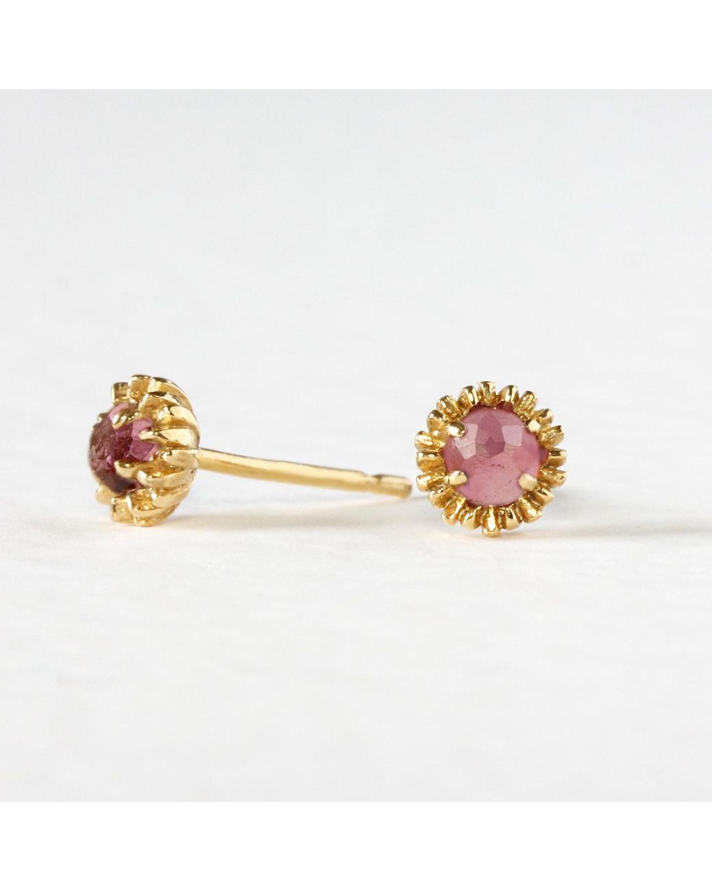 Lee Renee Pink Dahlia Bud Tourmaline Earrings –