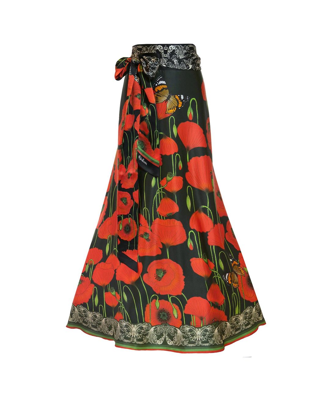 Kueen Red Silk Skirt