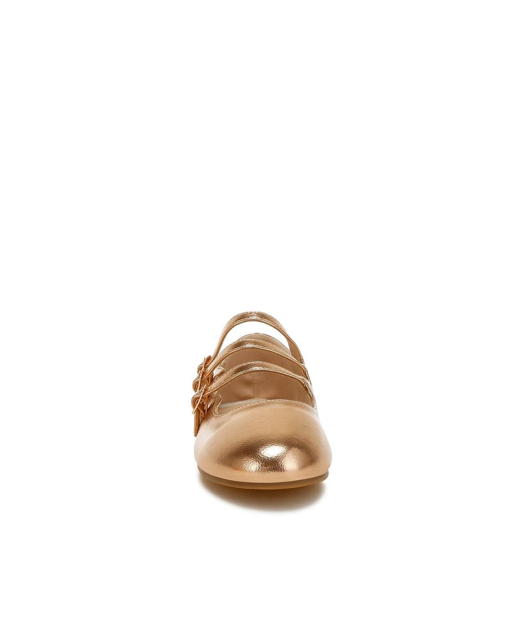 Rag & Co Natural Macarina Triple Strap Mary Jane Ballerinas