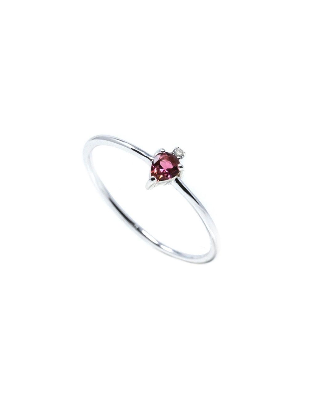 NASI SILVER White Pear Atarah Ring- Tourmaline & Topaz