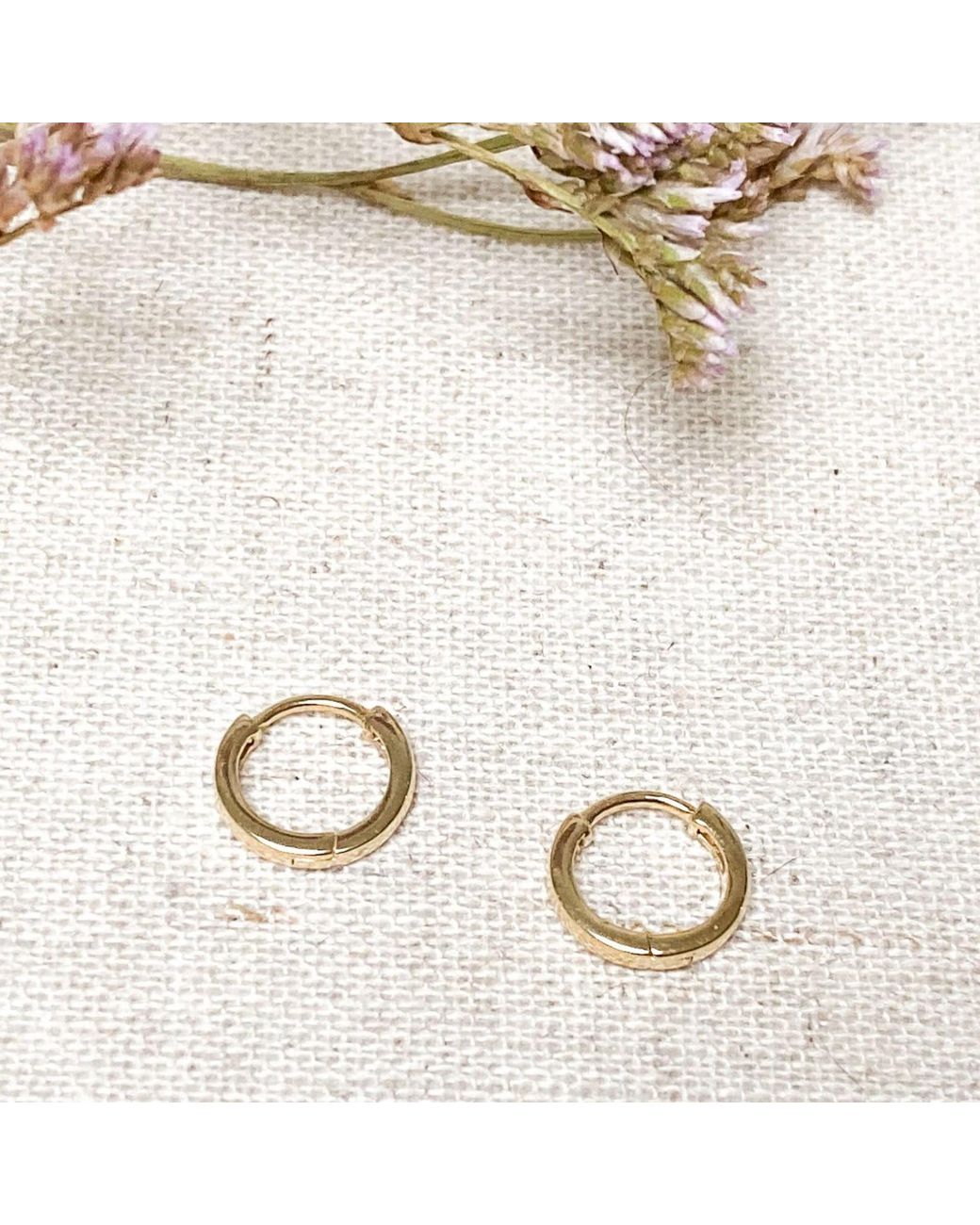 Zohreh Metallic Huggie Hoop Earring 9K