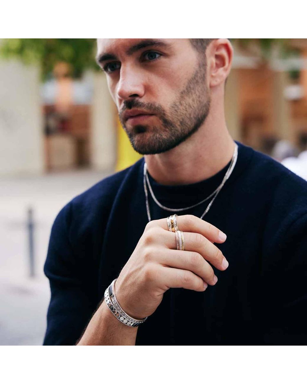 Charlotte's Web Jewellery White Karma Fortune Spinning Ring for men
