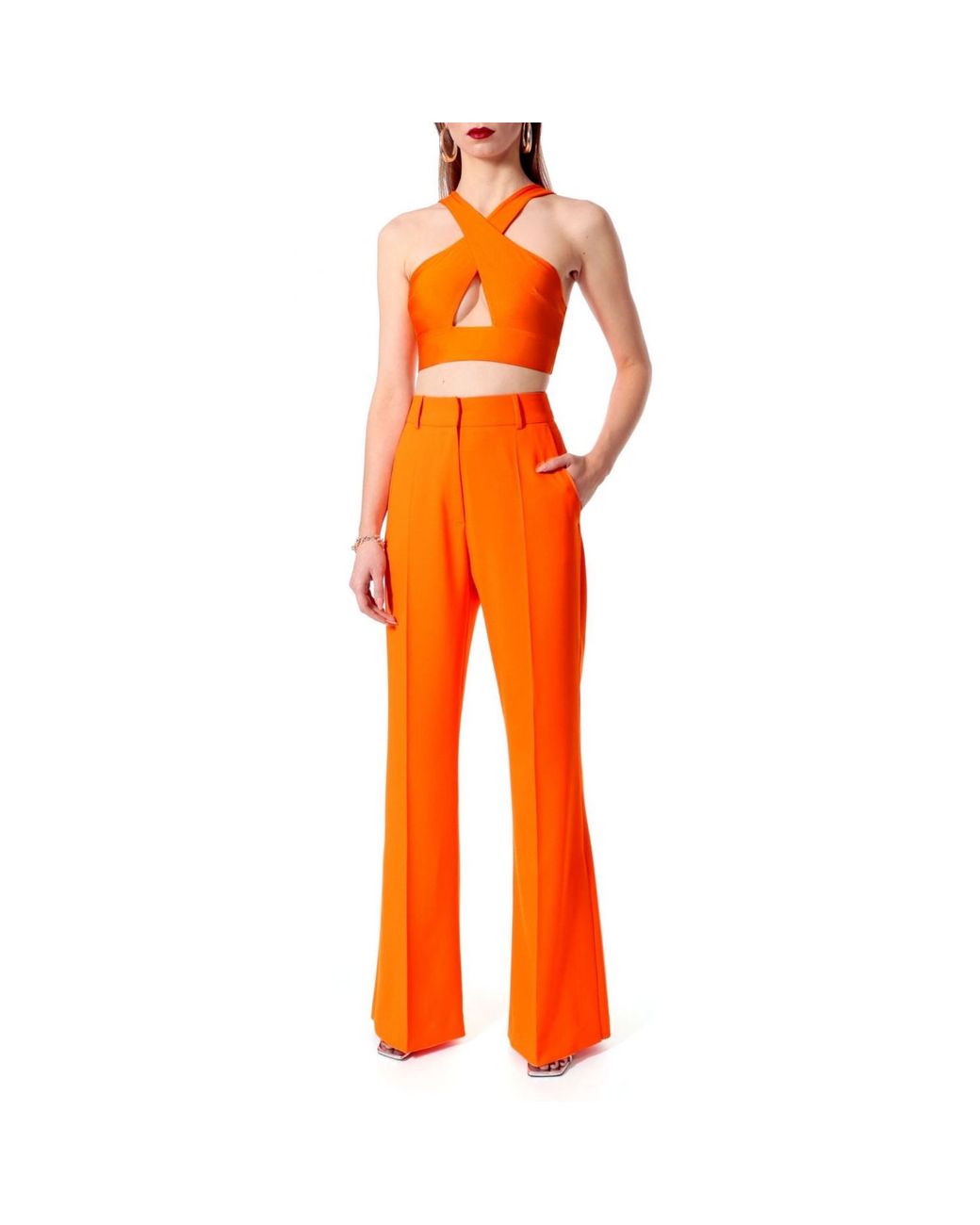 AGGI by HALEWSKI Isla Neon Orange Top