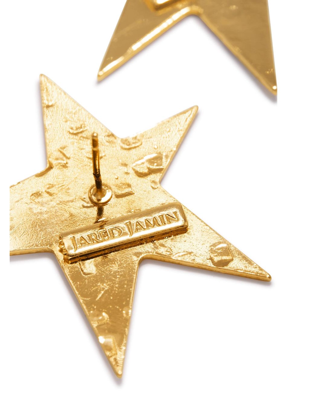 Jaredjamin Metallic Shooting Star Clip On Earrings