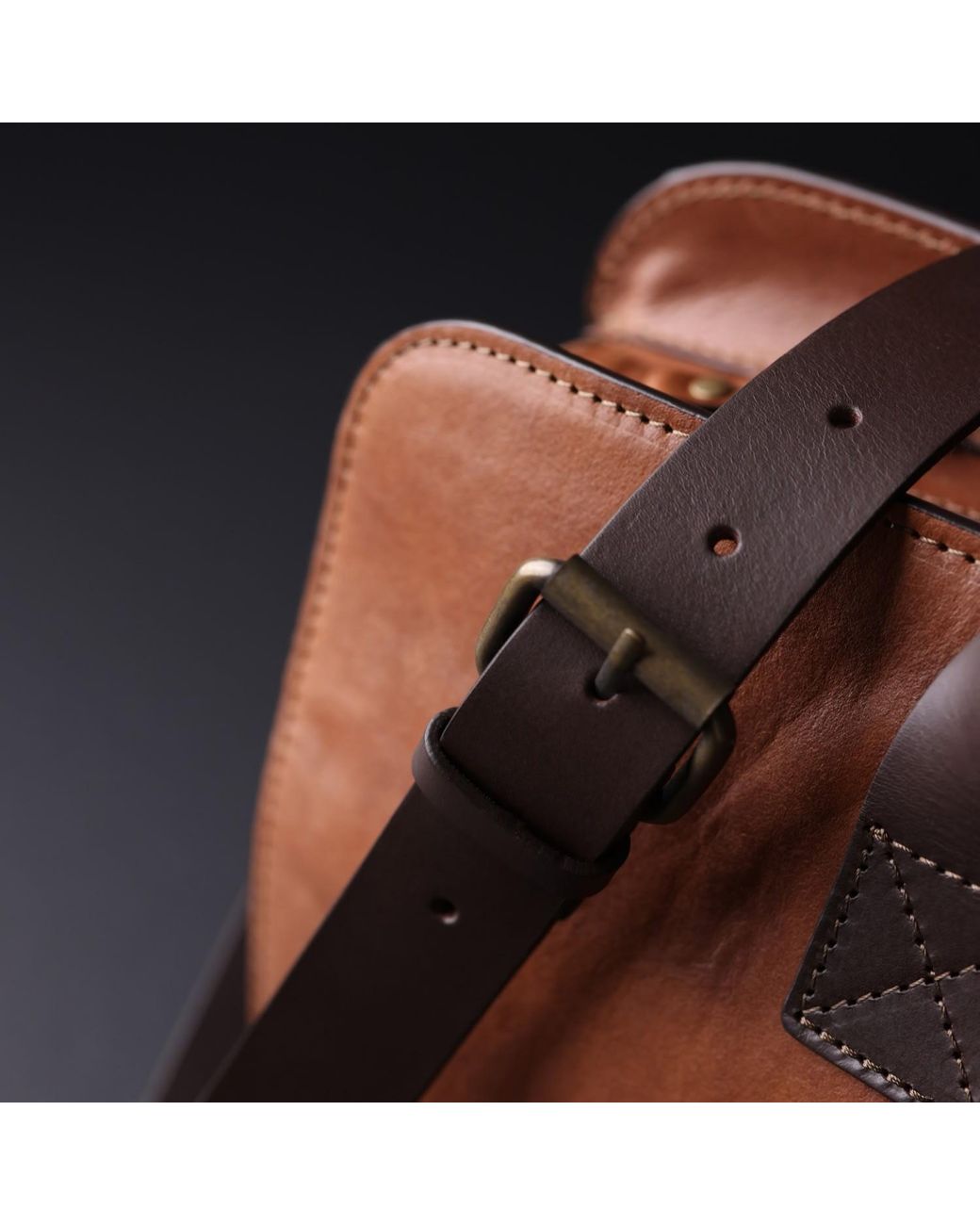 Time Resistance Brown Leather Briefcase Laptop Bag for men
