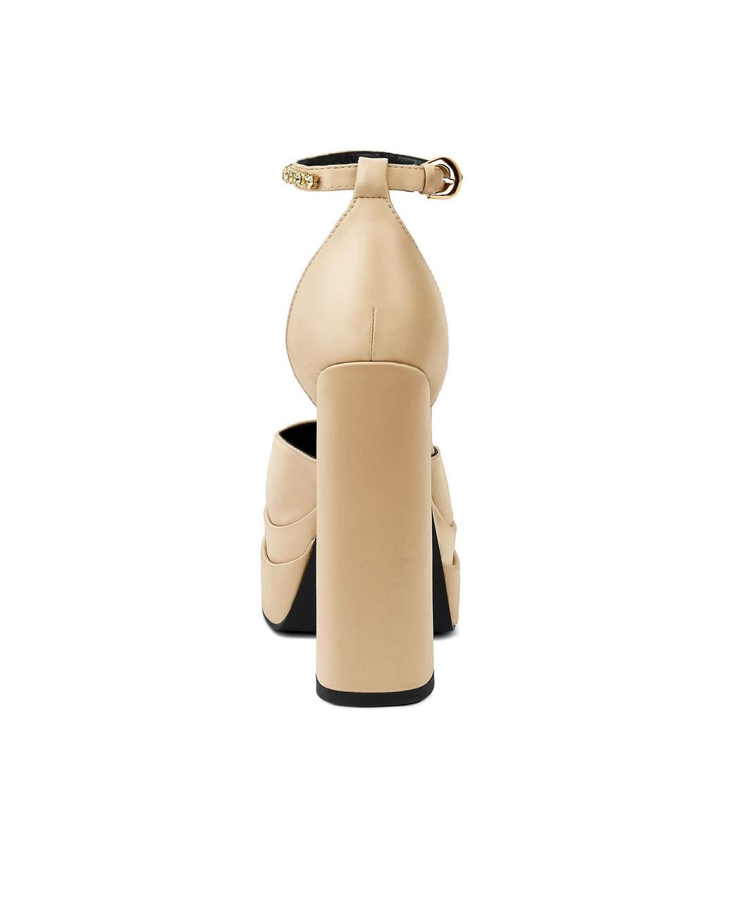 Rag & Co White Neutrals Martini Latte Sky High Platform Sandals By Rag & Co