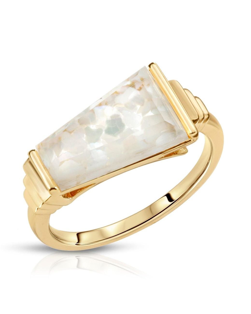 Glamrocks Jewelry Metallic Delano Ring- Mother Of Pearl