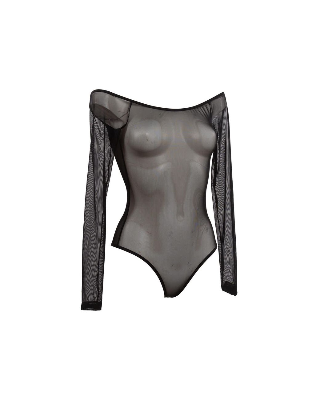 Mymokondo Gray Mesh Body Offshoulder