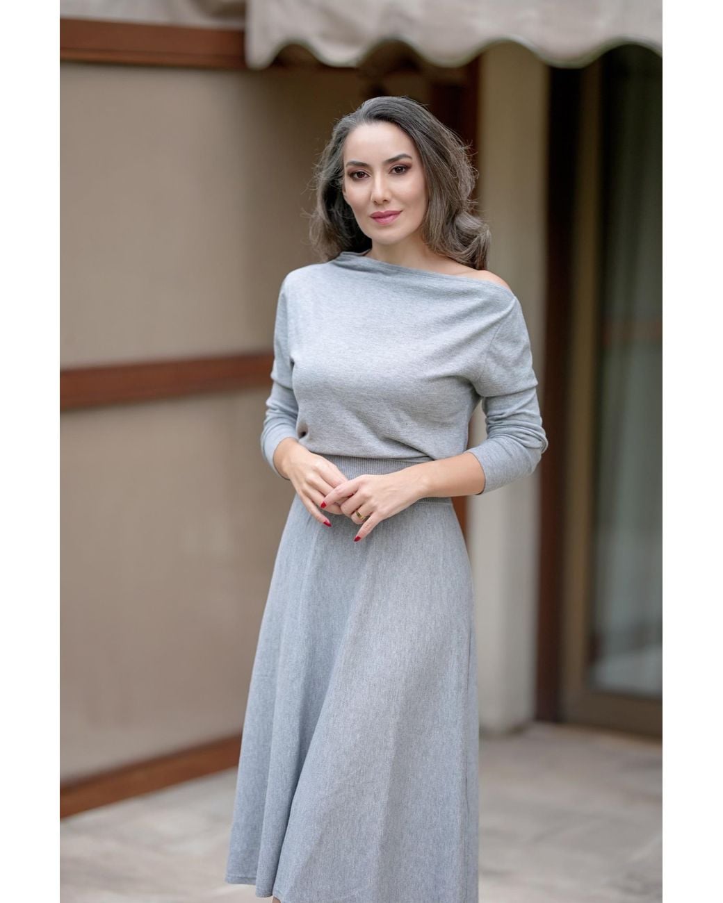 Peraluna Gray Mayfair Knit Dress