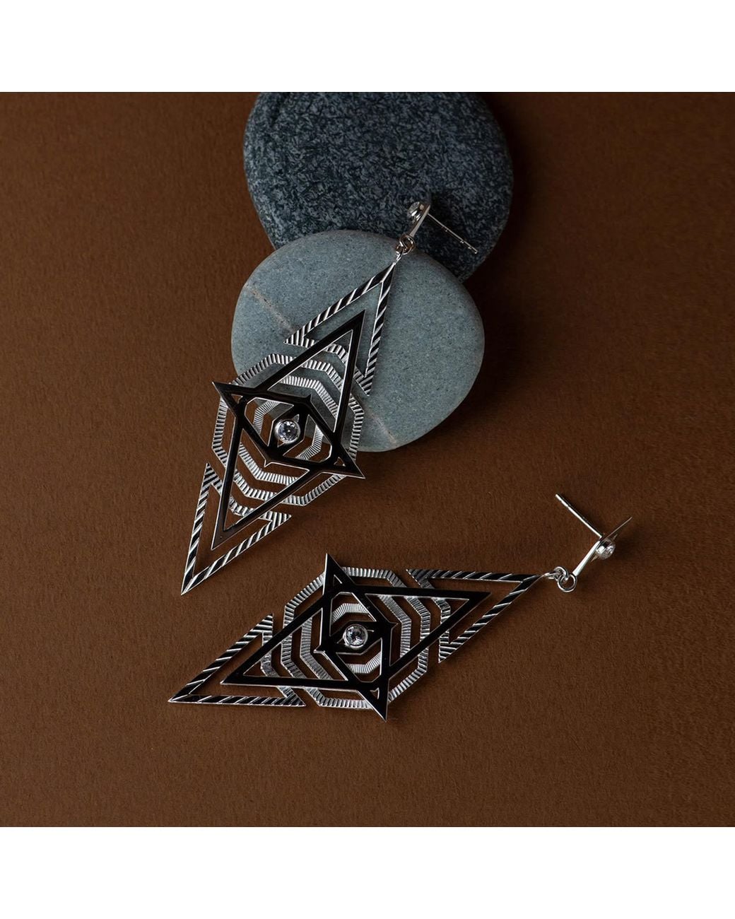 Zoe & Morgan Metallic Volcano Earrings