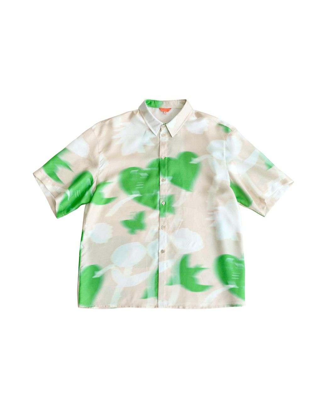Lost Pattern Green Frida's Dream Oversized Silk Shirt