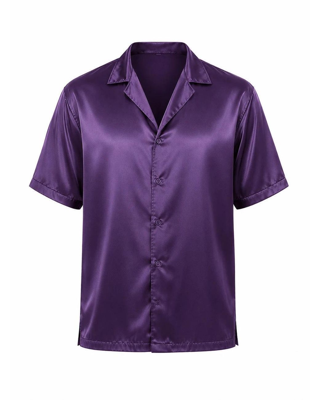 Hustle Purple Touch Me Not Satin-Shirt for men
